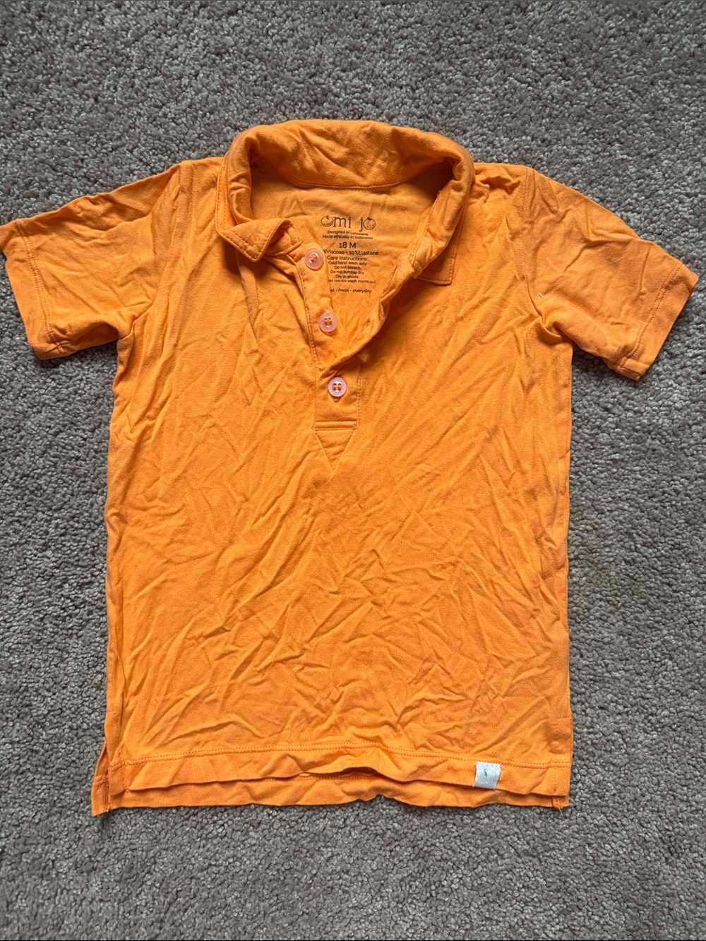 Well Dressed Wolf - Omi Jo - Orange Polo Shirt for Kids